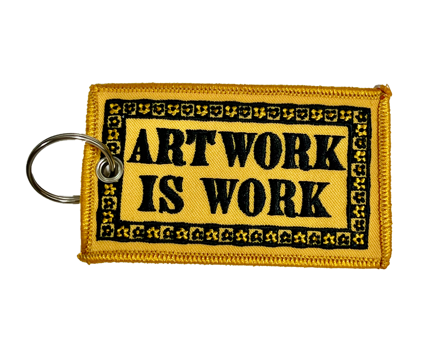 Artwork is Work Embroidered Keychain
