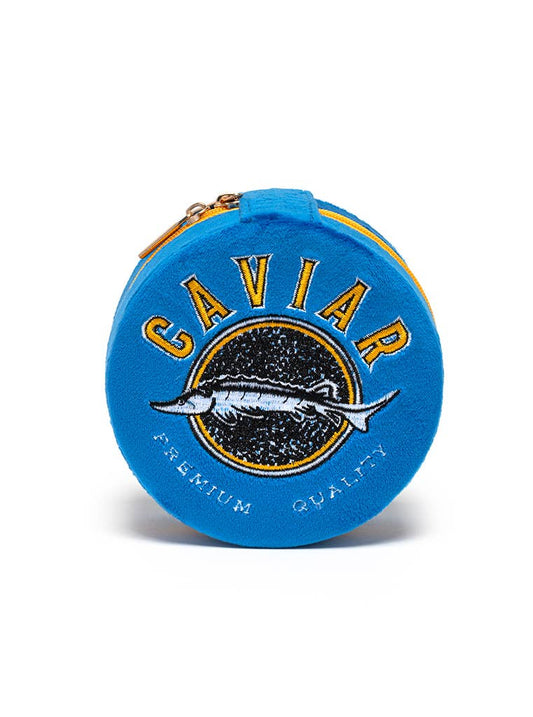 Velvet Jewelry Zip Case - Caviar Tin