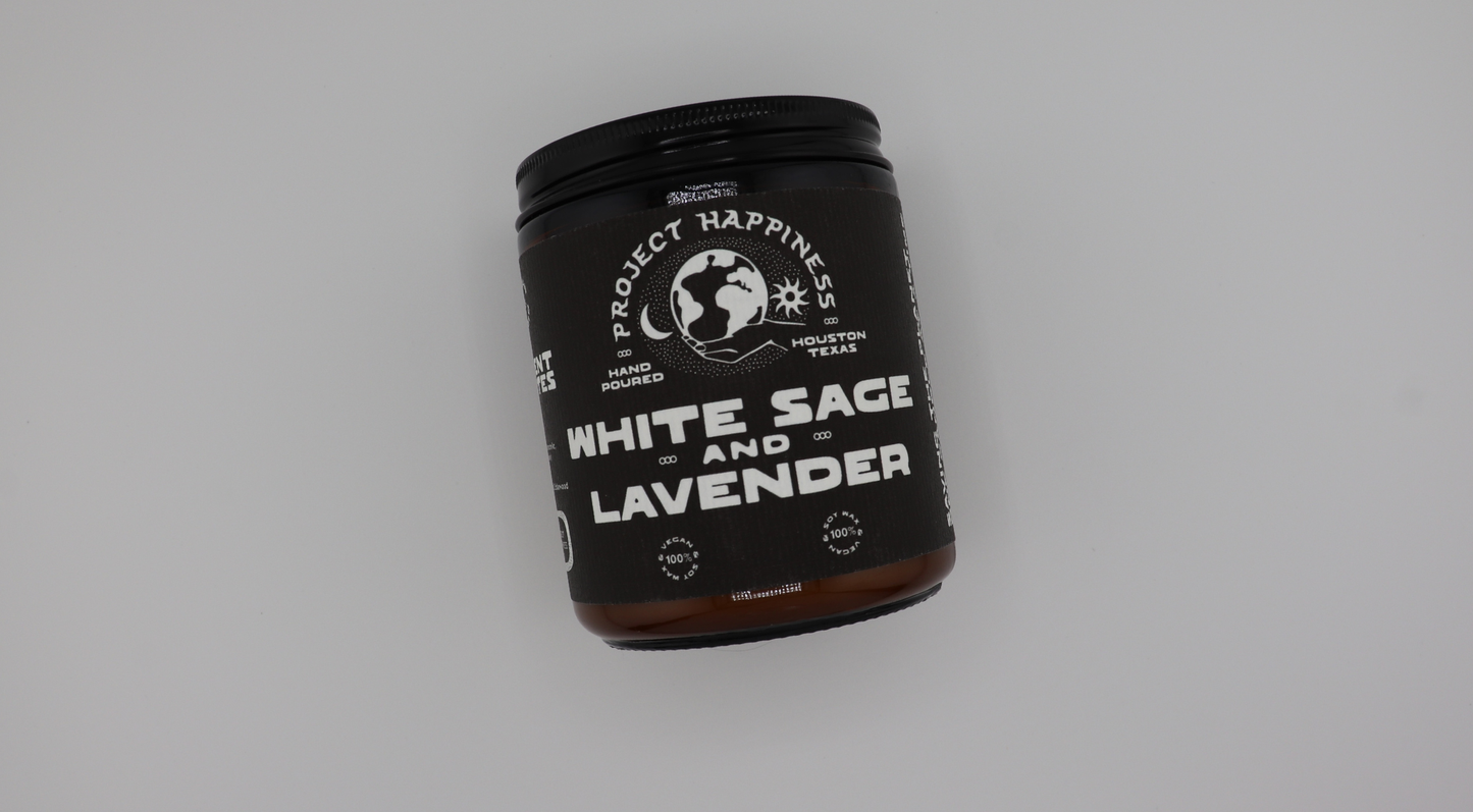 White Sage and Lavender Soy Candle - 8oz