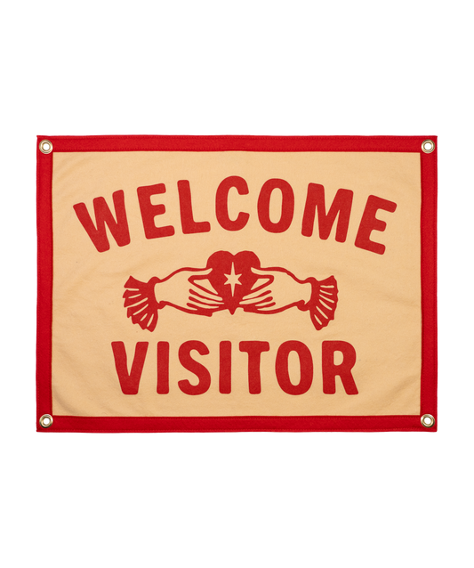 Welcome Visitor Camp Flag