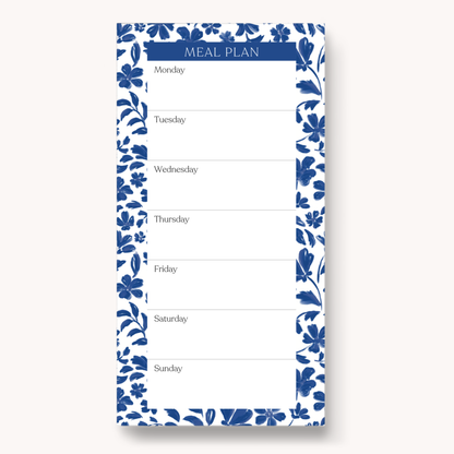 Floral Magnetic Meal Plan Notepad