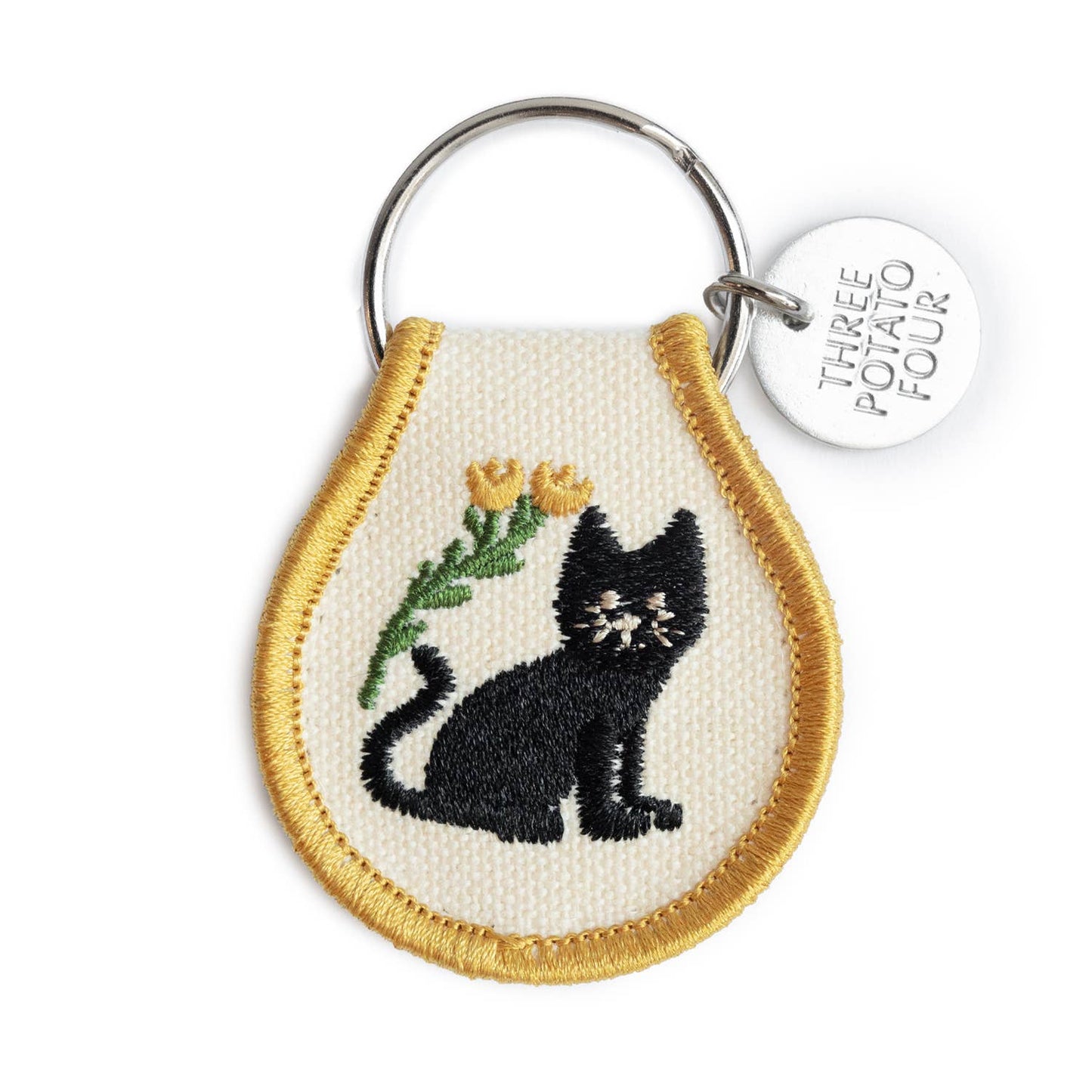 Patch Keychain - Black Cat