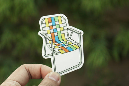 Vintage Aluminum Lawn Chair Sticker