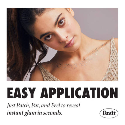 Silver Decolletage Glitter Makeup Patches
