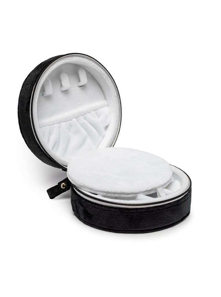 Velvet Jewelry Zip Case -Skeletons