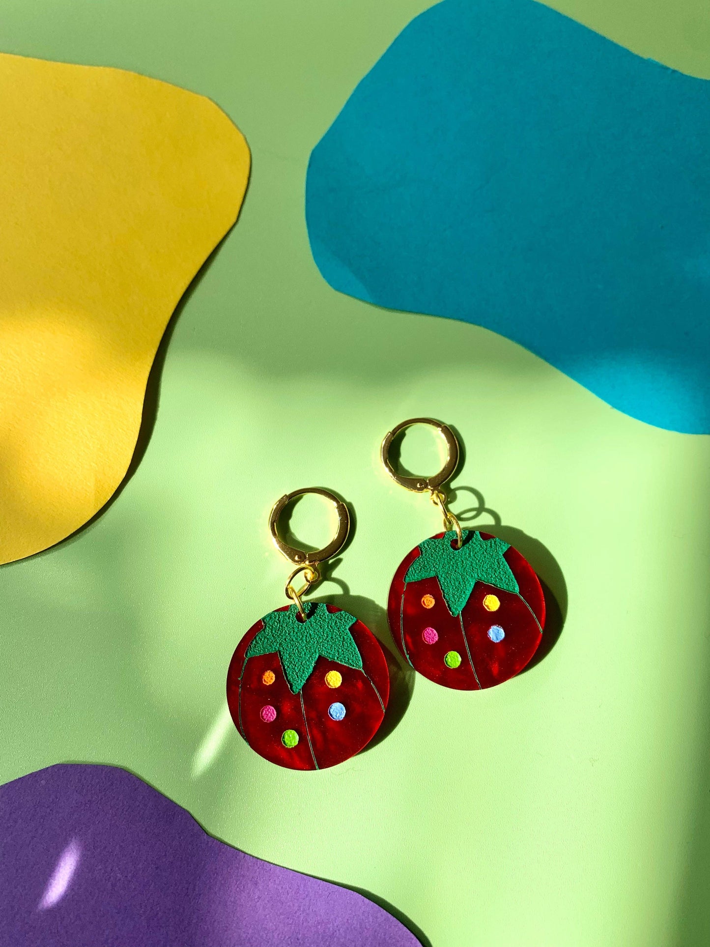 Tomato Pin Cushion Earrings