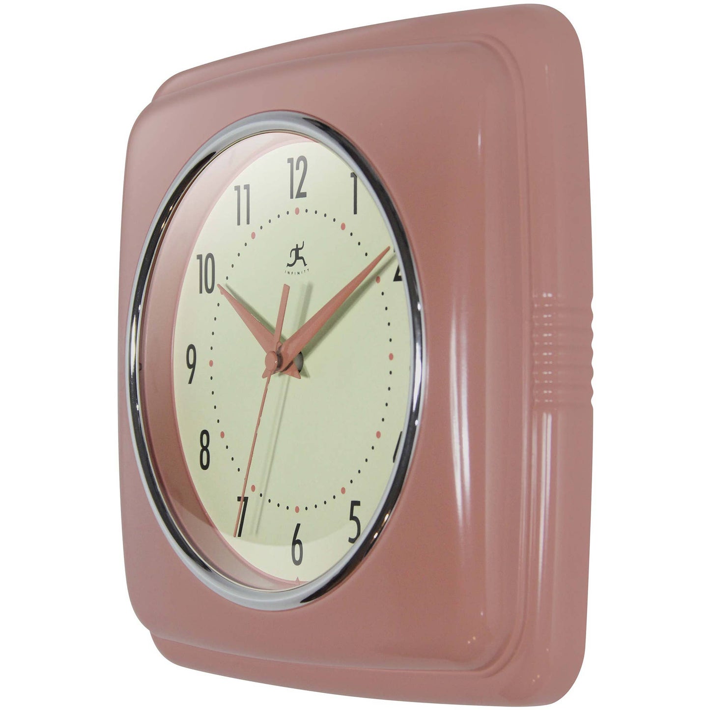 Retro Square Terracotta Indoor Wall Clock 9.25 Inch