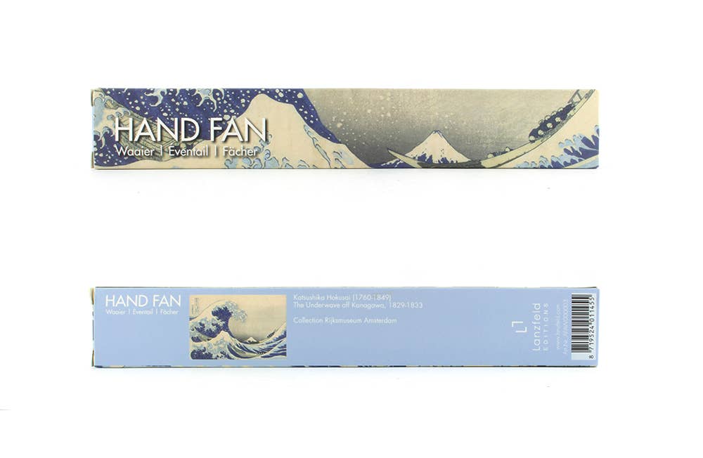 Hand Fan, Bamboo,  Hokusai, The Great Wave