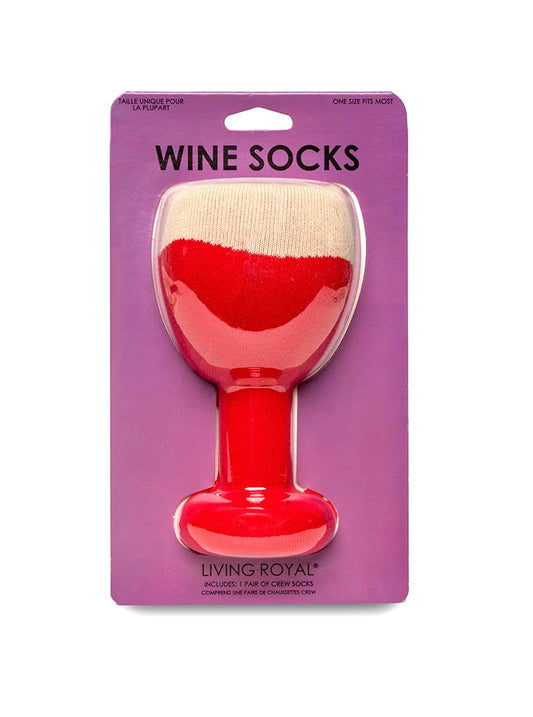 3D Packaged Socks - Wine Glass