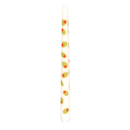 Olive Taper Dinner Candles - 2 Pack