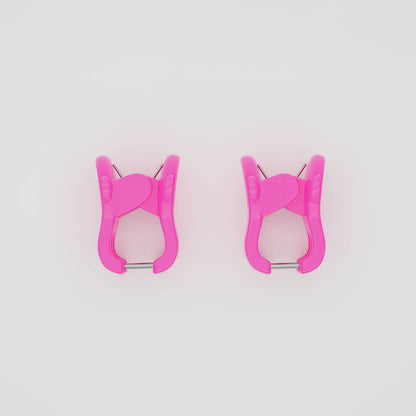 Mini Claw Clip Hoop Earrings in Dragon Fruit