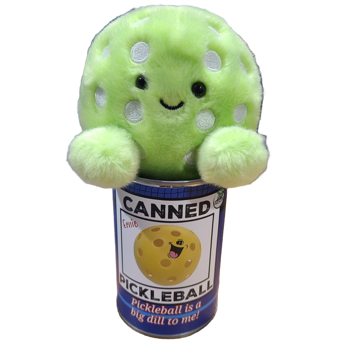 Canned Pickleball | Stuffed Sports Plush in a Can w/Jokes