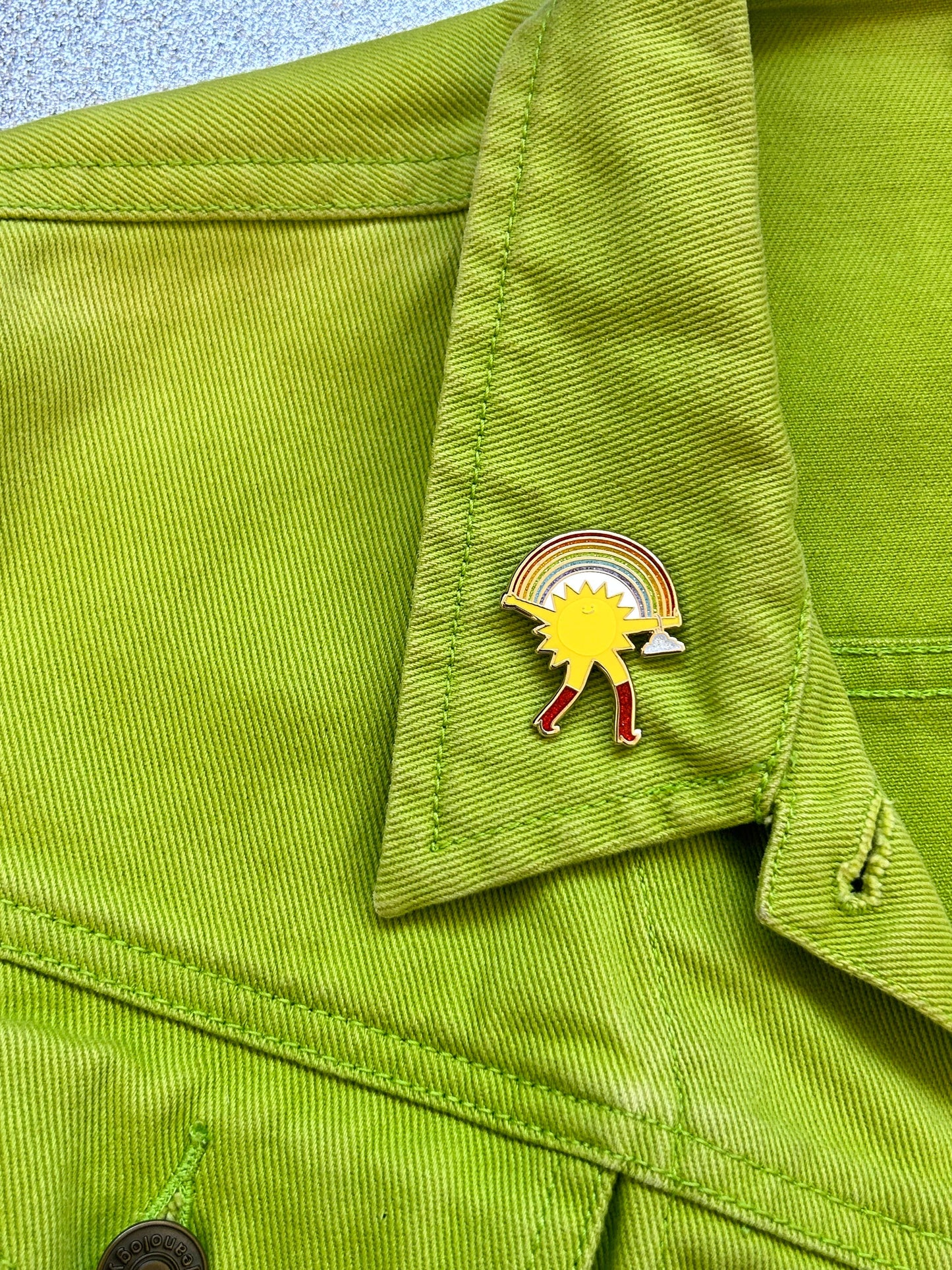 Walking On Sunshine Enamel Pin