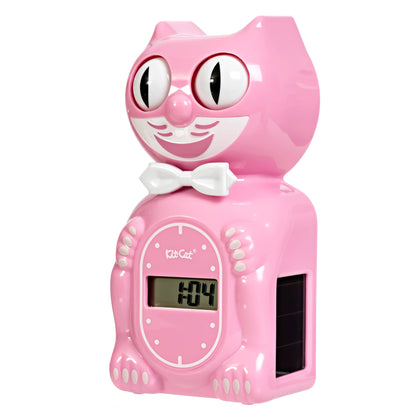 Solar Kit-Cat Digital Alarm Klock – Pink Satin