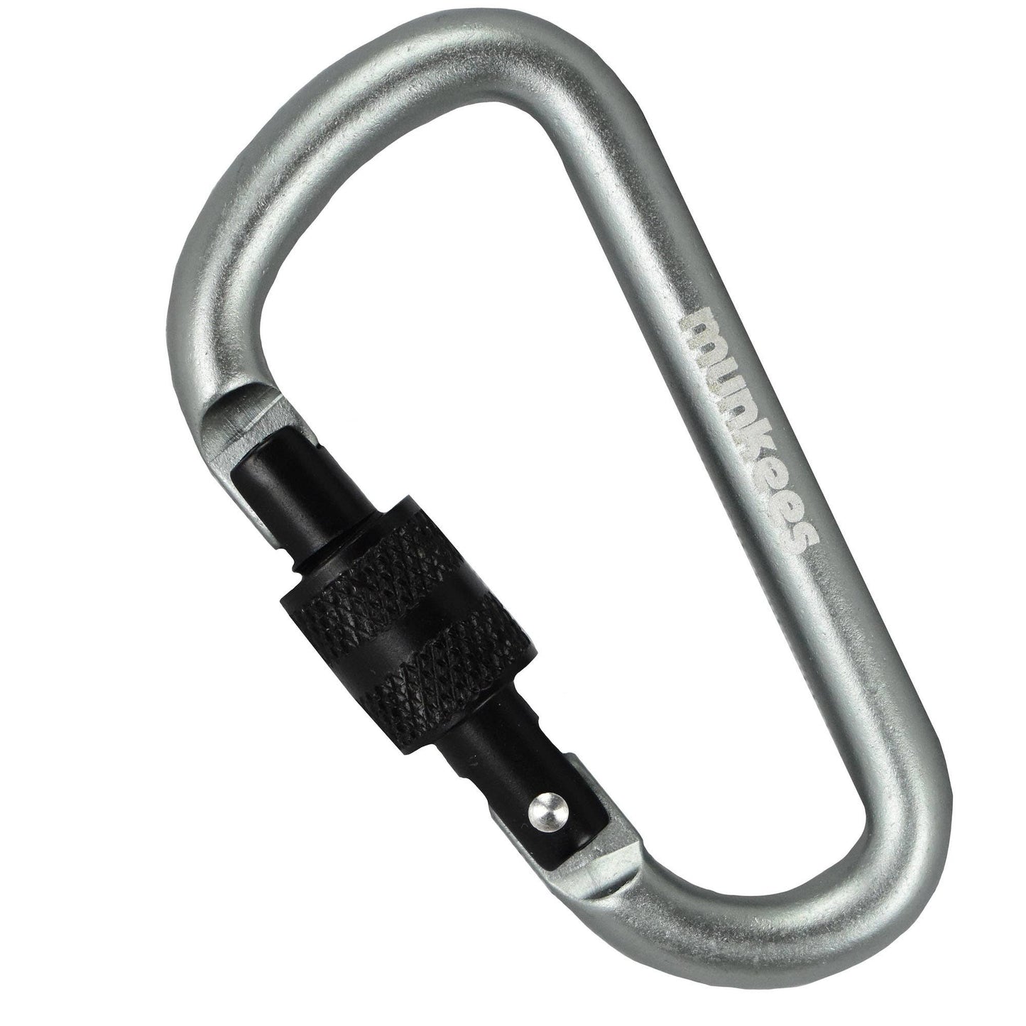 D Shaped Carabiner with Screw Lock