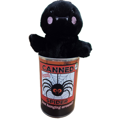 Canned Halloween Spider | Stuffed Plush | Funny Jokes in Can