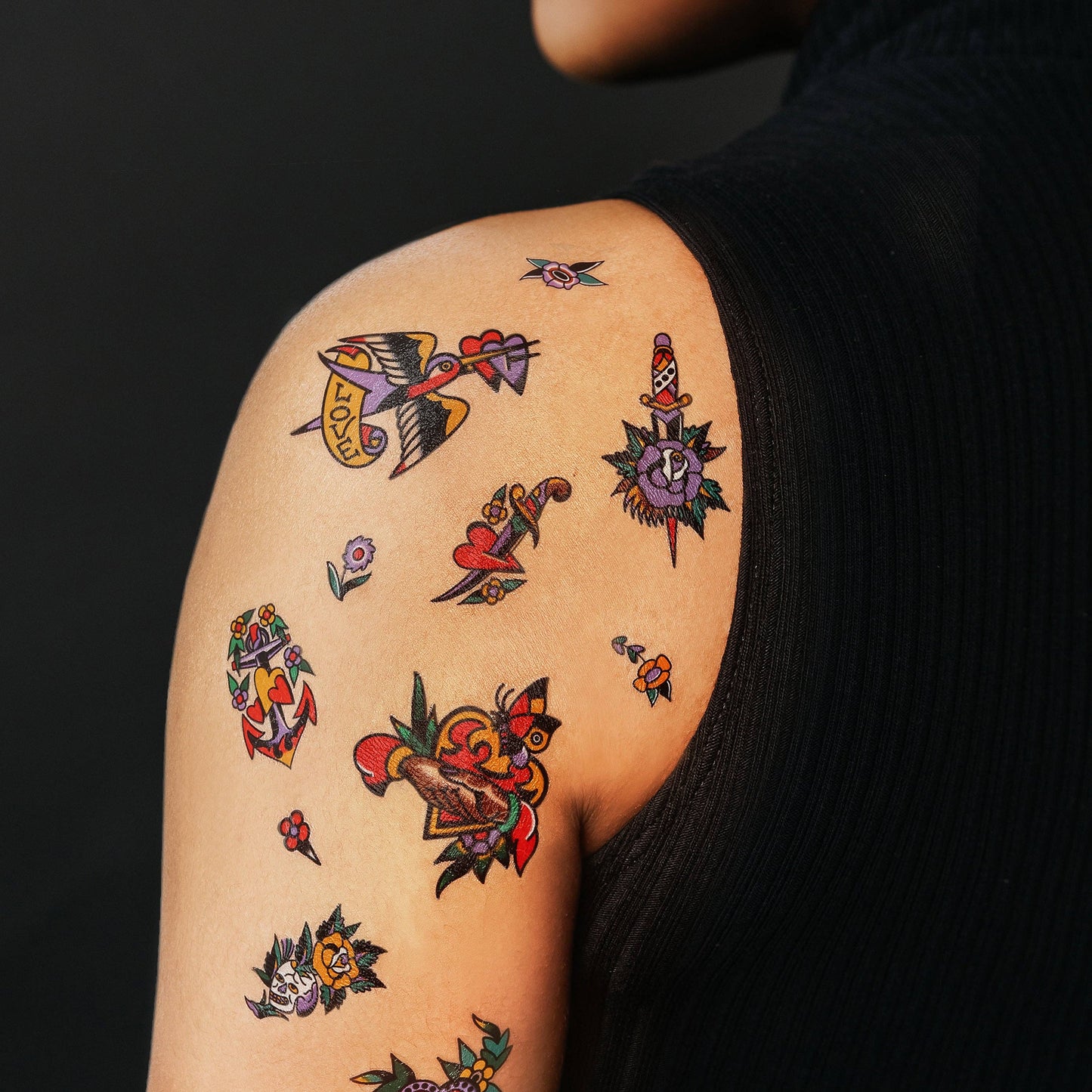 Love Motifs Tattoo Sheets