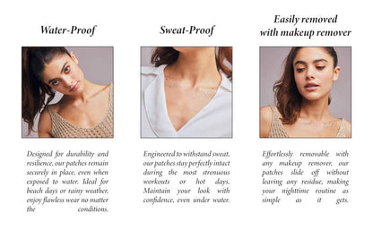 Silver Decolletage Glitter Makeup Patches