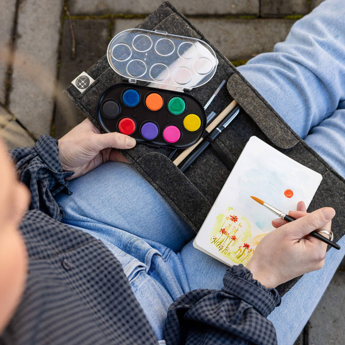 JOTBLOCK travel postcard watercolor paint set
