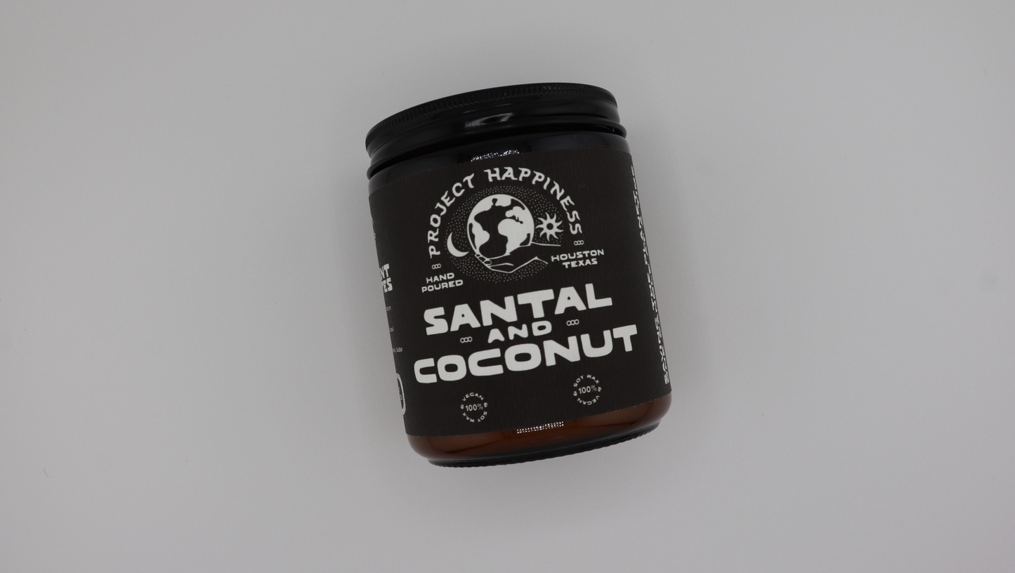 Santal and Coconut Soy Candle - 8oz | Valentine's Day