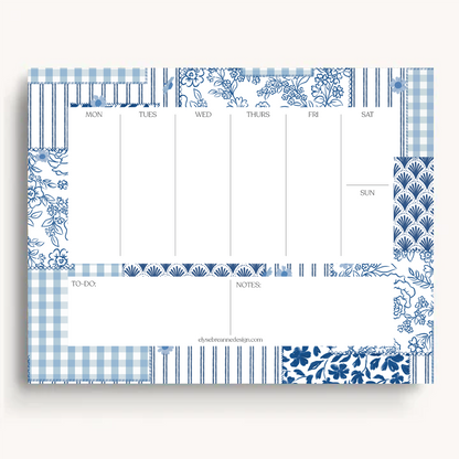 Floral Weekly Planner Notepad