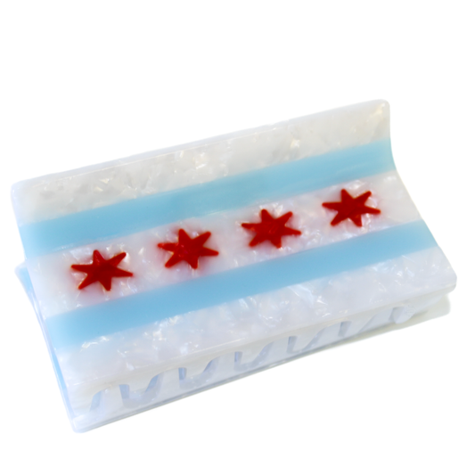 Chicago Flag Hair Claw