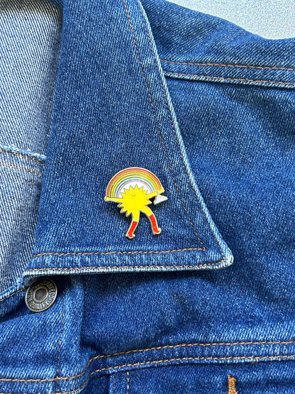 Walking On Sunshine Enamel Pin