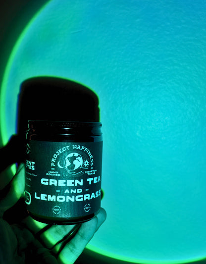 Green Tea and Lemongrass Soy Candle - 8oz | Citrus Scent