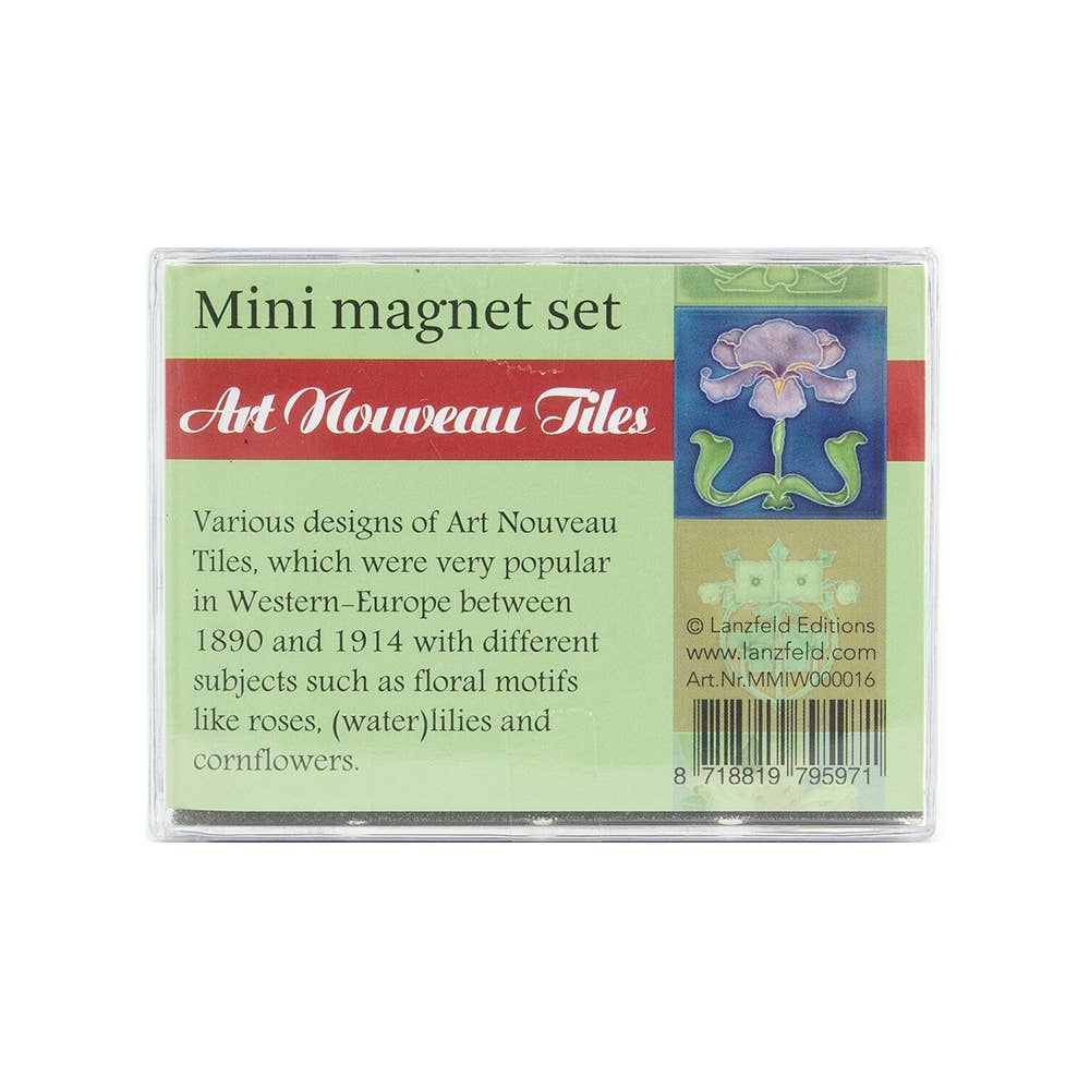 Fridge Magnet Set - Art Nouveau Tiles - 12 pcs