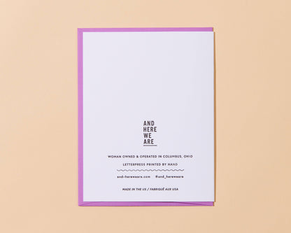 Grape Mom Letterpress Greeting Card - Mother's Day, Foodie