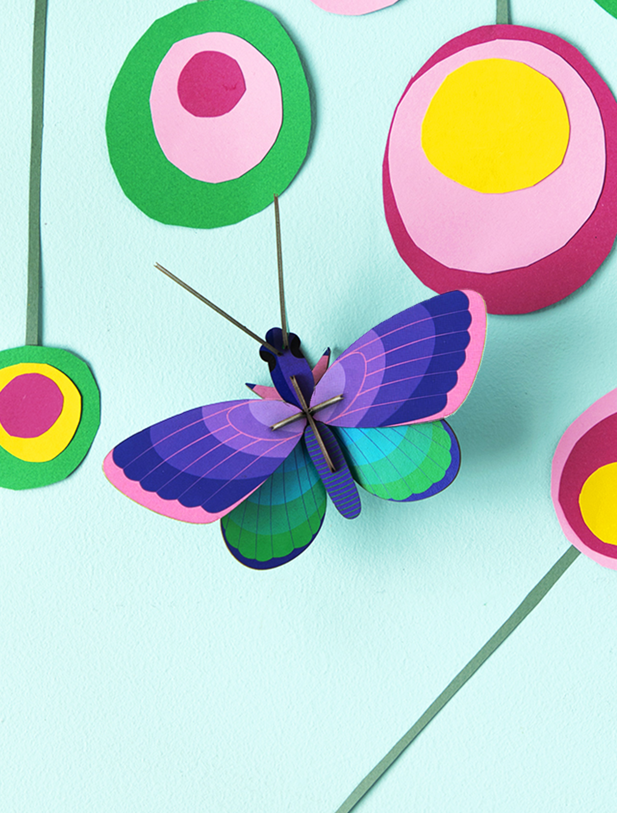 3D Wall Art - Butterfly - Blue Copper Butterfly
