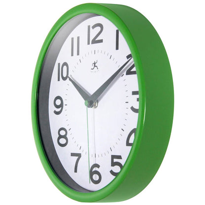 Modern/Contemporary Round Green Wall Clock 9 Inch