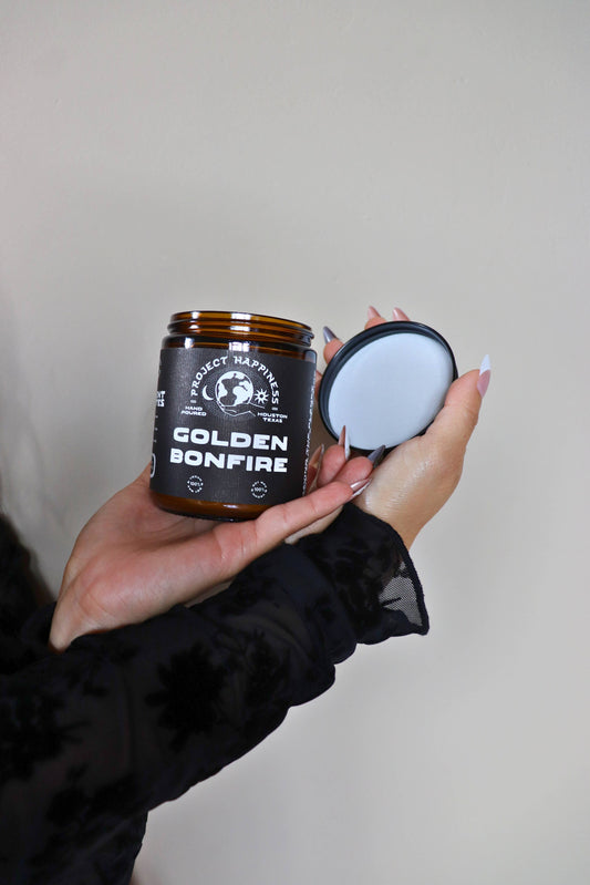 Golden Bonfire Soy Candle - 8oz