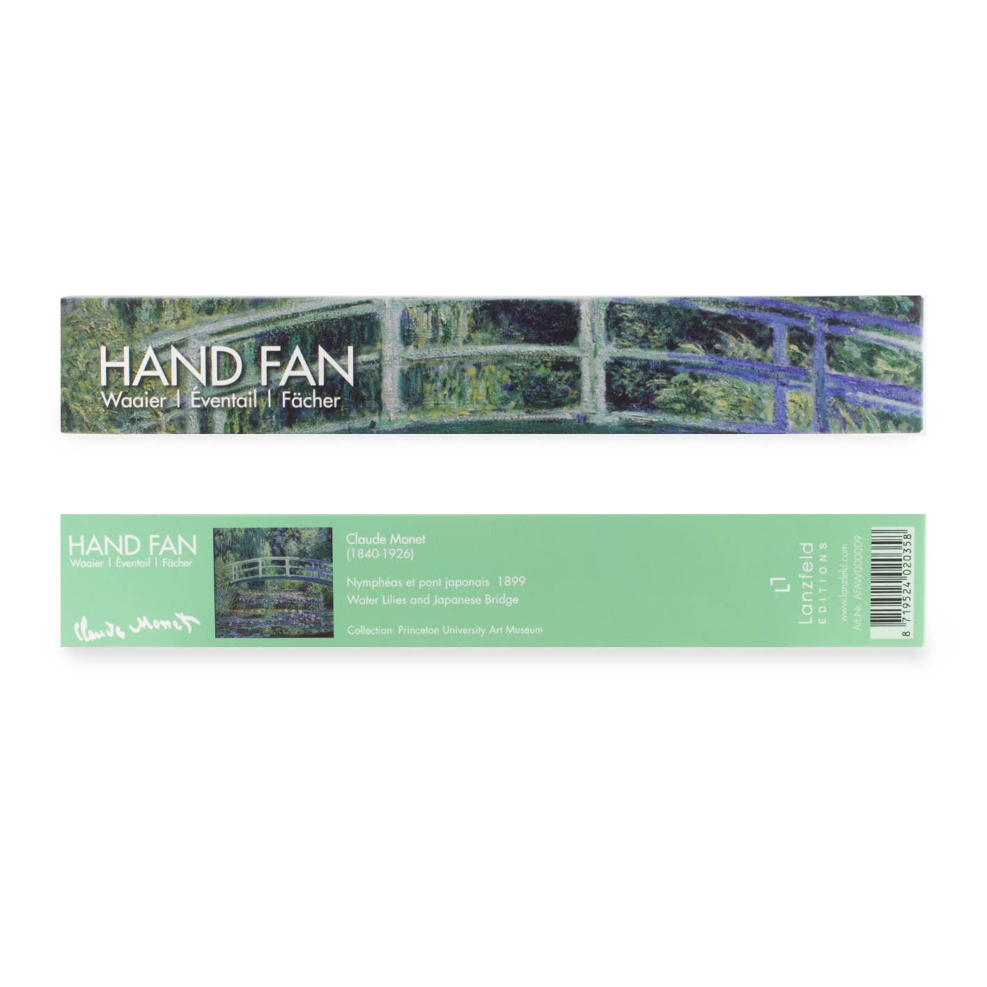 Hand Fan, Bamboo,  Monet, Japanese Bridge