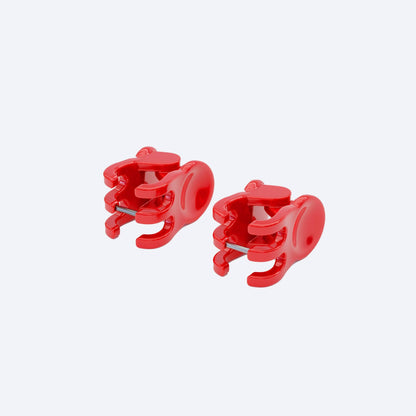 Mini Claw Clip Hoop Earrings in Strawberry