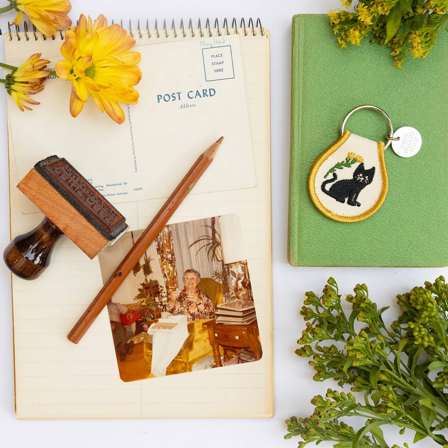 Patch Keychain - Black Cat