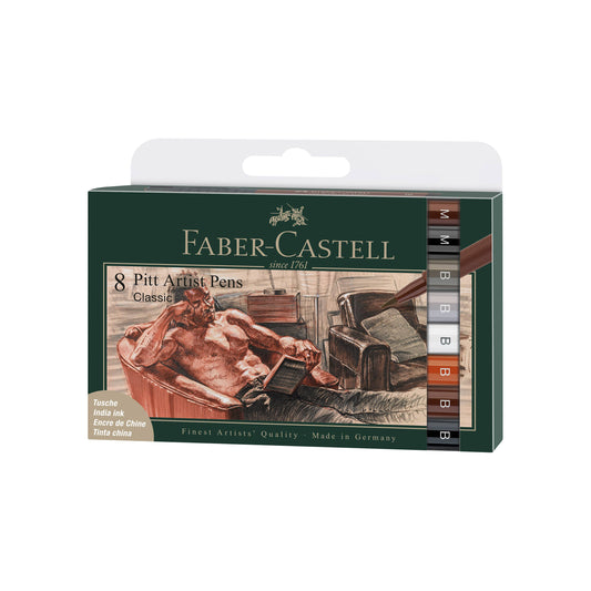 Pitt Artist Pen, Brush Classic - Wallet of 8