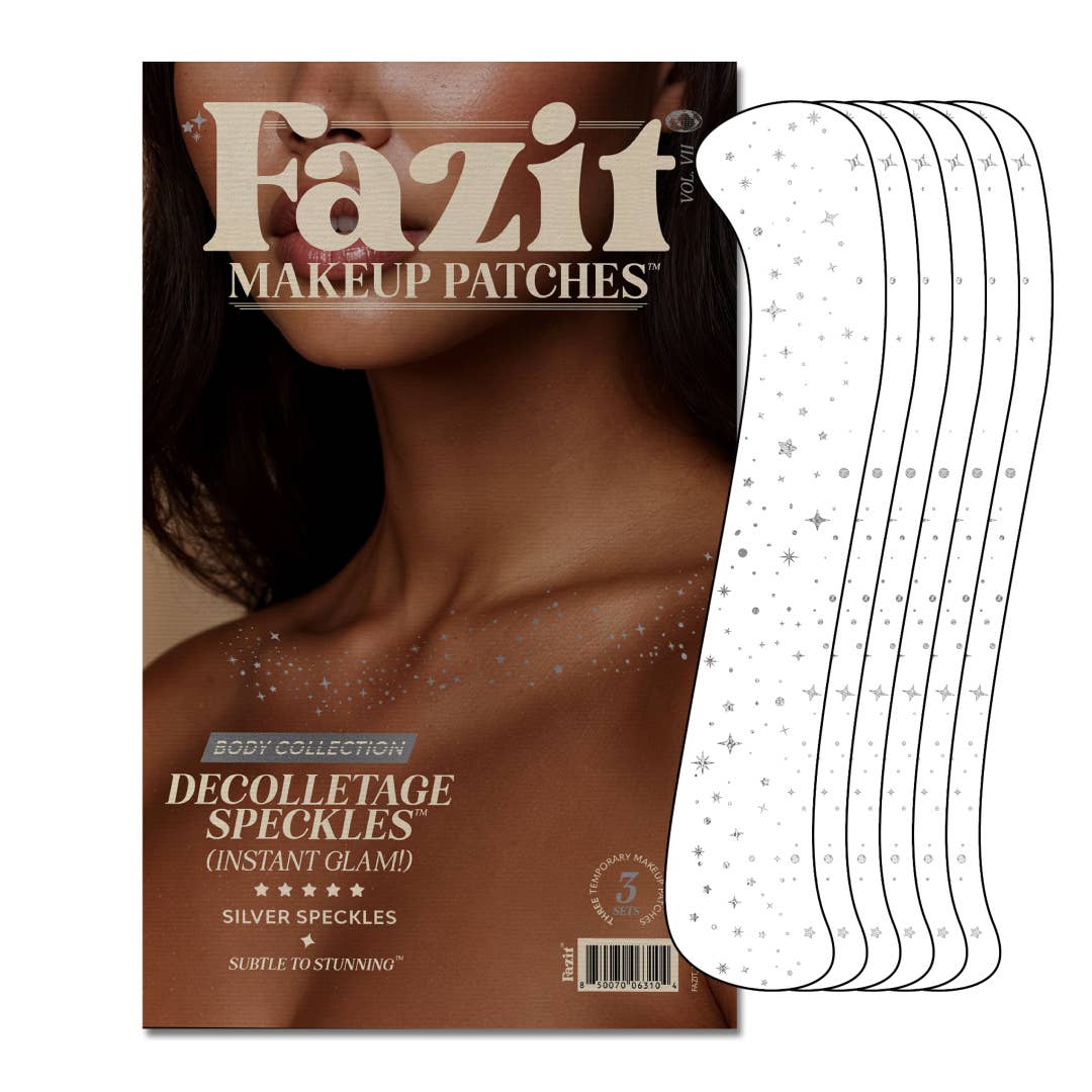 Silver Decolletage Glitter Makeup Patches