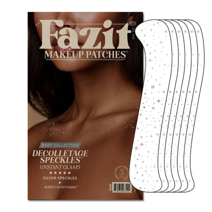 Silver Decolletage Glitter Makeup Patches