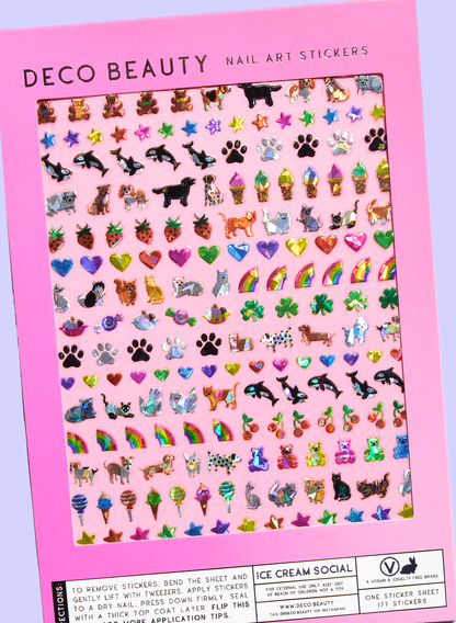 Nail Art Stickers - ICE CREAM SOCIAL