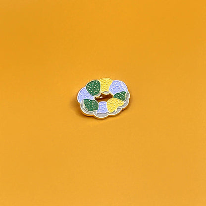 Mardi Gras King Cake Enamel Pin