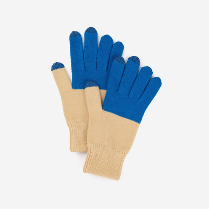 Colorblock Knit Touchscreen Gloves