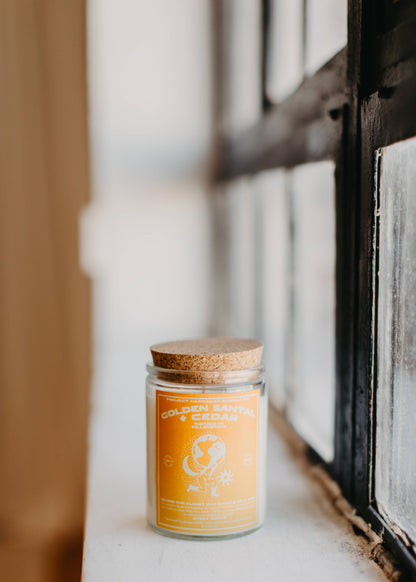 Golden Santal and Cedar Soy Candle- Yellowstone National Park 11oz