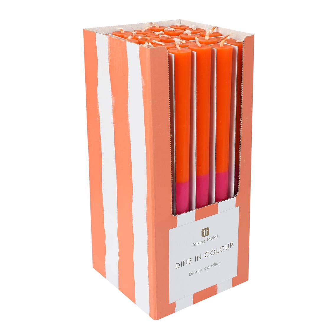 Orange & Pink Dinner Candles