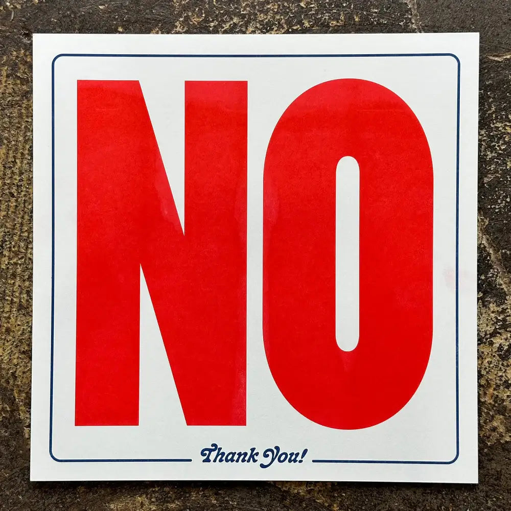 No Thank You! Riso Print