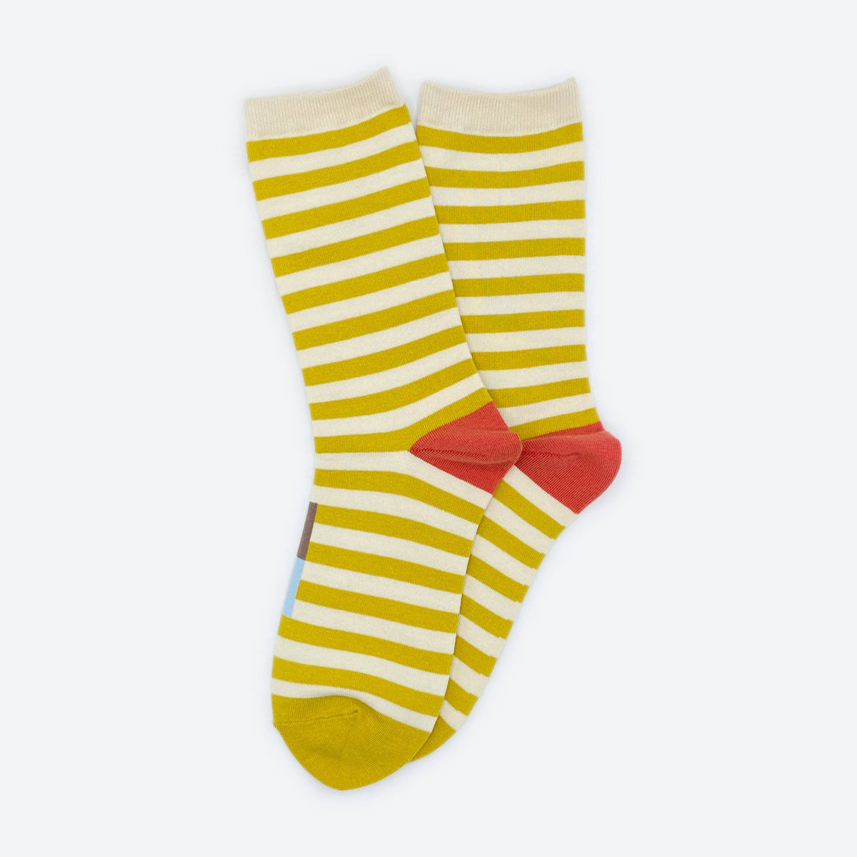 Eureka Regular Stripe Crew Socks — California Gold