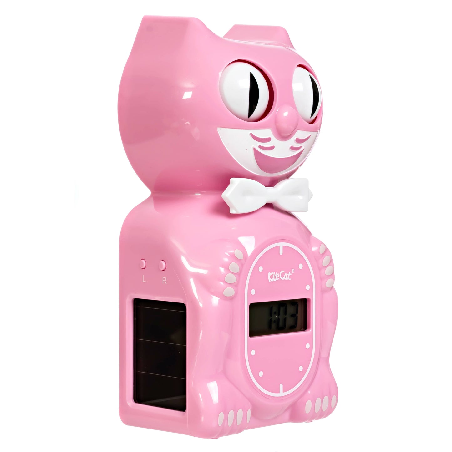 Solar Kit-Cat Digital Alarm Klock – Pink Satin
