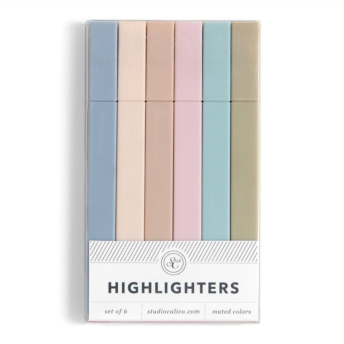 Muted Highlighter Set of 6 Colors