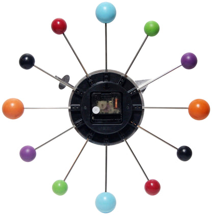 Orb Spoke Multi-Color Indoor Wall Clock