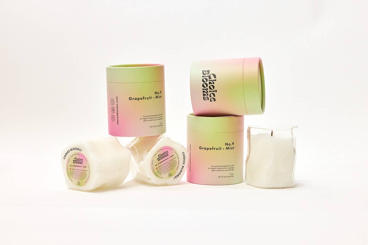 12oz. No. 9 Grapefruit + Mint Candle
